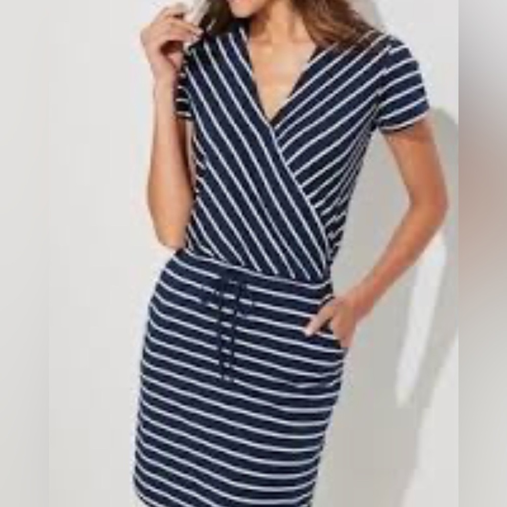 Vineyard Vines Navy and White Striped Mini Dress